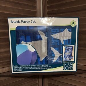 Your Zone Shark Beach Towel Set of 3